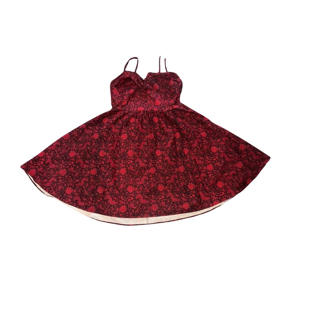 Stop staring! Alivia Estrada women’s red & black pin up dress